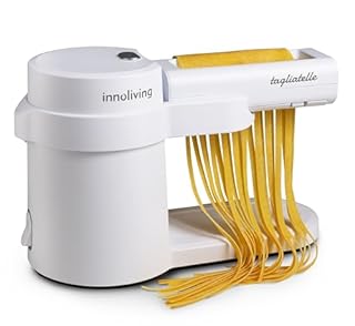 Innoliving Macchina Elettrica Sfogliatrice per Pasta Fatta in Casa INN-783, 100W, 6 Livelli di Spessore, 3 Rulli Inclusi, Lasagna, Tagliatelle, Chitarrine, Lavorazione Continua fino a 1 Ora