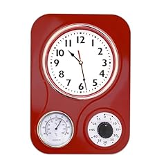 Lily's Home 9 . 5 Inch x 12 . 5 Inch Retro Kitchen Wall Clock, Vintage Wall Clock with a Lily's Home 9 . 5 Inch x 12 . 5 Inch Retro Kitchen Wall Clock, Vintage Wall Clock with a product