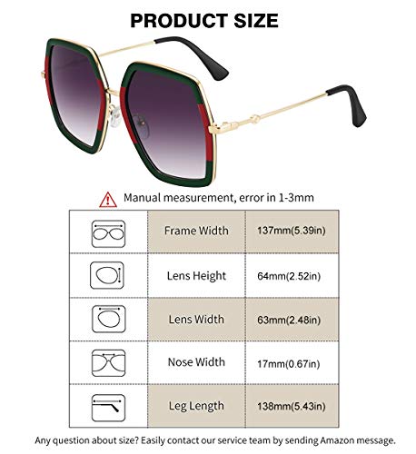 WOWSUN Oversized Big Fashion Sunglasses for Women Irregular Large Shades UV Protection - Image 4