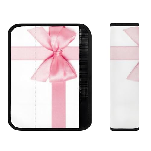 Nastro rosa con cuscinetti per cinture di sicurezza, comodo cuscinetto per cintura di sicurezza per auto, accessori per tutte le stagioni, copertura per auto comfort generale cinghia universale di