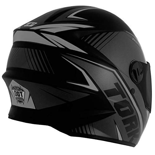 Pro Tork R8 - Capacete Moto, Viseira Fumê, Tamanho 58, Preto/Prata