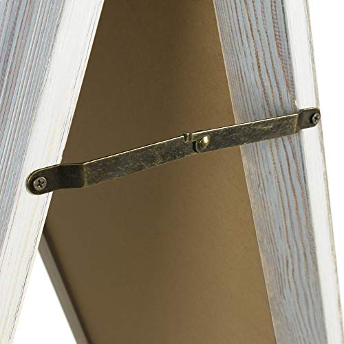 Large Sturdy Handcrafted 40" X 20" Wooden A-Frame Chalkboard Display / 4 Liquid Chalk Markers & Stencil Set/Sidewalk Chalkboard Sign Sandwich Board/Chalk Board Standing Sign (6 - White) #TOP6