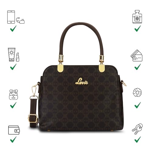 Image of Lavie Women's Neeza 3C Satchel Bag for Women | Satchel Handbag for Work | Ladies purse | Stylish Shoulder Bag | Gift for Women