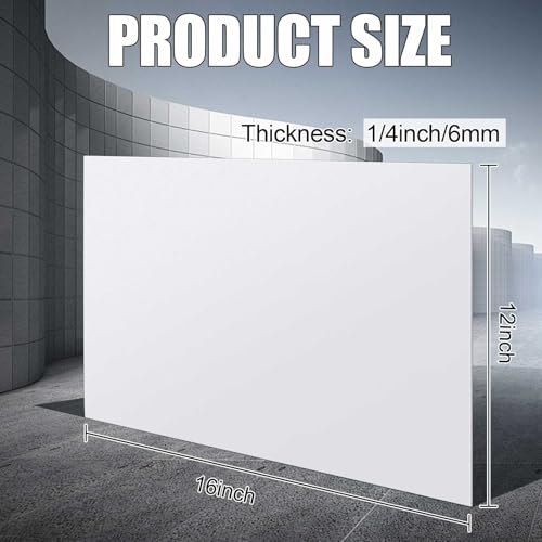 Image of Threehoney 1 Pcs White Hdpe Sheet 1 /4 inch Thick 12 x 16 Inch, HDPE Plastic Sheet High Density Polyethylene Board Flexible Solid Plastic Block for DIY Projects Crafts Machining Home