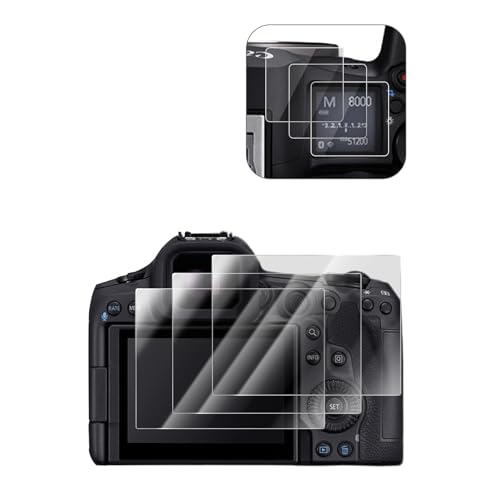 Pellicola protettiva per schermo EOS R compatibile con fotocamera DSLR Canon EOS R [2+2pezzi] ULBTER 0,3 mm ad alta definizione durezza 9H in vetro temperato anti-graffio anti-impronte anti-bolle