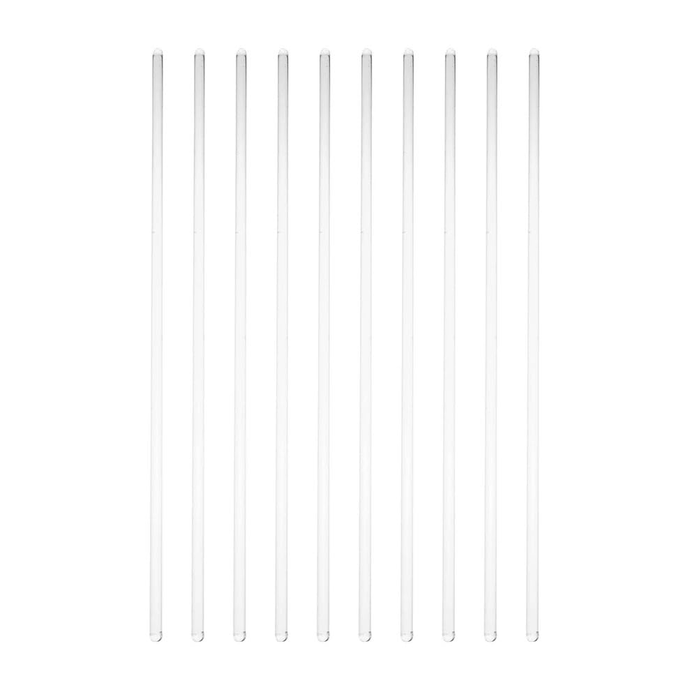 Bastoncini di vetro per mescolare, Bacchette for agitazione in vetro borosilicato da 20 pezzi Barre diritte trasparenti di varie dimensioni(10x200mm)