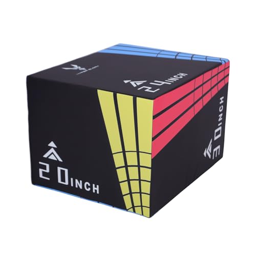 3 in 1 Plyometric Jump Box with High Density Foam | Fitness Plyo Box Jumps Height Adjustable 20/24/30 Inch for Agility Workout Home Gym Training, Conditioning Strength Training, 440lb Weight Capacity