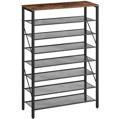 MAHANCRIS 8-Tier Shoe Rack, Large Capacity Shoe Shelf, Shoe Organizer