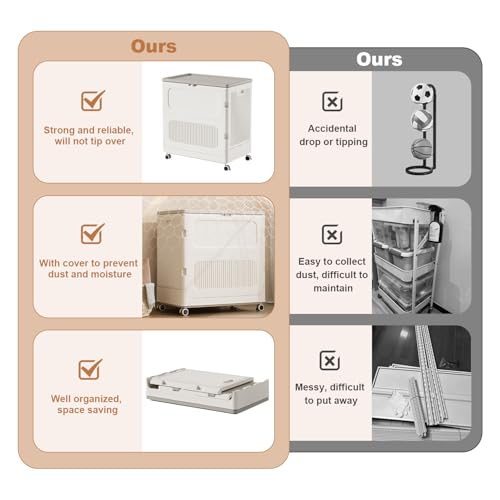 Panier à linge plastique avec couvercle 123L pour gagner de la place