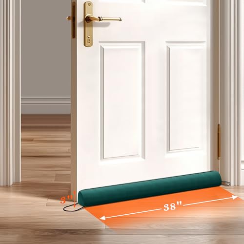 Image of Sunolga Door Draft Stopper, Removable Washable Cover, 38 inch, Dark Green