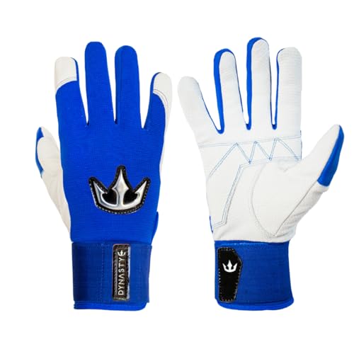 DYNASTY BASEBALL Bomb Squad Series Batting Gloves (Royal Blue, Large)