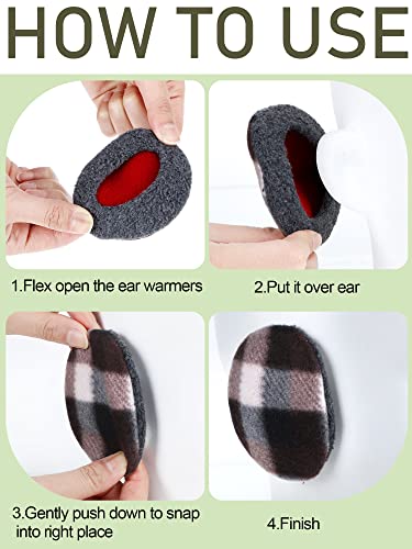 Xuhal 8 Pairs Bandless Ear Muffs Winter Ear Warmers Thick Fleece Winter Ear Covers Unisex Windproof Earmuffs For Men Women (Multicolor) #TOP6