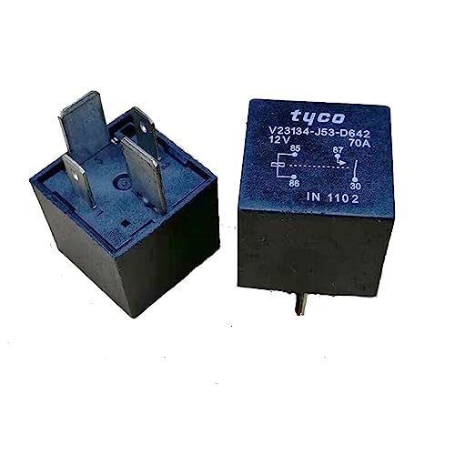 Relais 12 V CC 70A V23134-J53-D642 à 4 broches avec forte capacité de coupure électrique