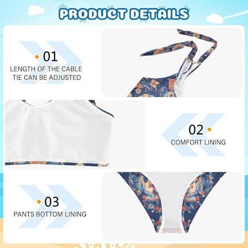 KLL Bohemian Mandala Oil Painting Girls' 2 Piece Bikini Set Quick-Dry Swimsuit Swimming Suits Adjustable Strap4