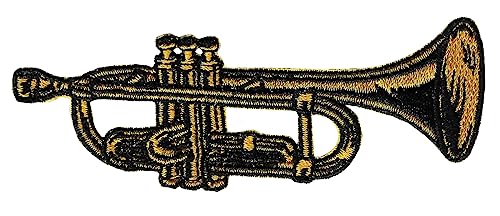 Cypress Collectibles Trumpet Embroidered Patch Iron-On Marching Band Musical Instrument Emblem