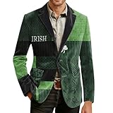 Design : design amusant pour la Saint Patrick, matériau en velours côtelé, manches longues, col à revers, encoche à boutons, coupe élégante, design vintage