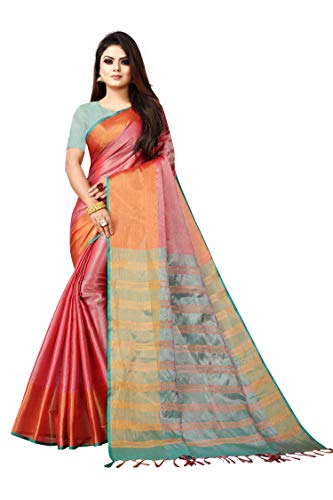 Image of OM SAI LATEST CREATION Soft Cotton & Silk Saree For Women Banarasi Saree Under 399 2021 Beautiful For Women saree