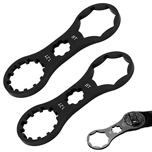 NIANOPKM 2PCS Outil de Réparation de Fourche Avant de Vélo pour SR Suntour XCR/XCM/XCT/RST Bouchon de Fourche Avant de Vélo VTT Retirer et Installer la Clé...