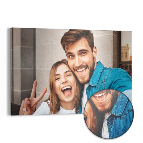 DEQORI personalisierte Metall Magnettafel | 90x60 mit Foto | eigenes Bild | Whiteboard für alle Magnete | Magnetboard Wand-Tafel für Küche & Büro | Design Magnetwand Pinnwand magnetisch