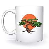 Hecho en la UE Miyagi Bonsai Árbol Blanco Taza White Mug Cup