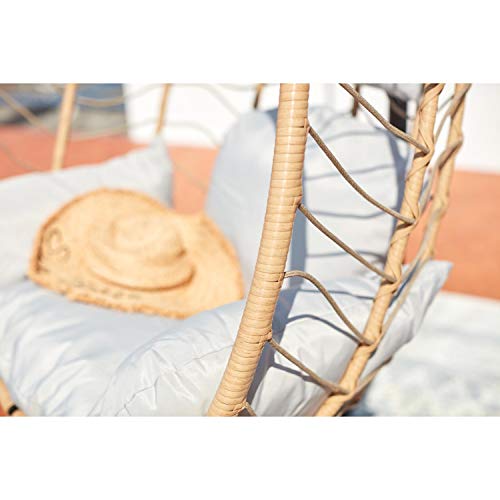 Silla Colgante Lima Hamaca Impermeable de Exterior Beige 6