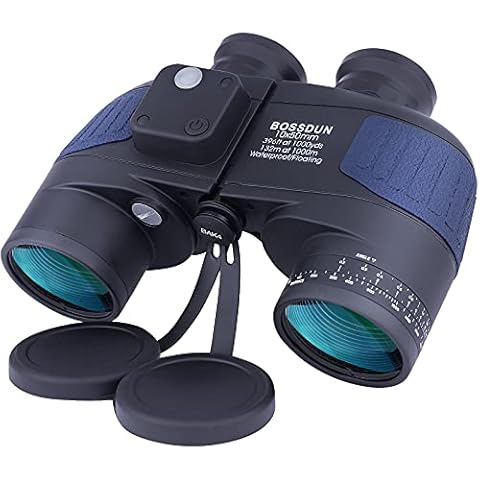 Marine Fernglas 10x50 wasserdicht mit Kompass & Entfernungsmesser Cover