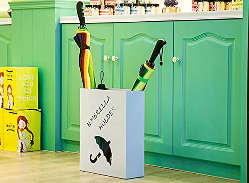 Support de parapluie peu encombrant métallique et seau de stockage carré creux pour commerce - 5