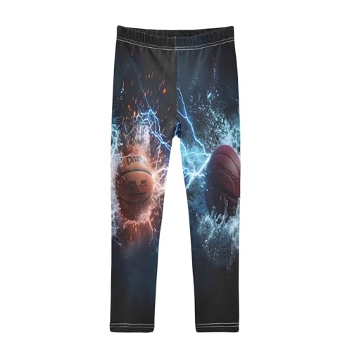 Bolaz Toddler Girls Leggings Printed Yoga Pants Leggings Light Basketball for Kids