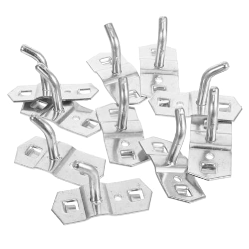 MUCKLILY 10pcs Metal Pegboard Hooks Pegboard Accessories for Organizing Tools Kitchenware and Items Versatile Storage for Workshop and Garage