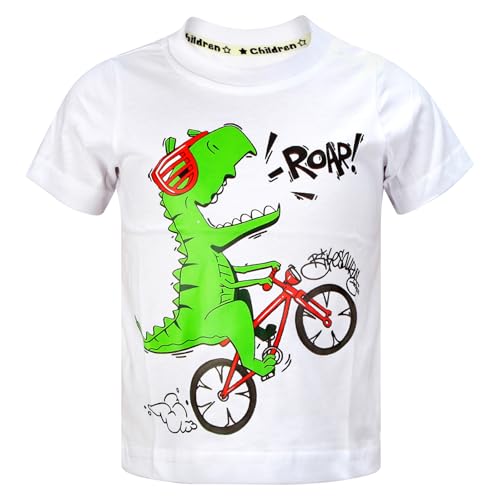Image of DEEKEY Toddler Boys Shirts Short-Sleeve Little Kids t Shirts Boys' Tops, Tees & Shirts Graphic TEE Age for 2-7 Years 4-Pack