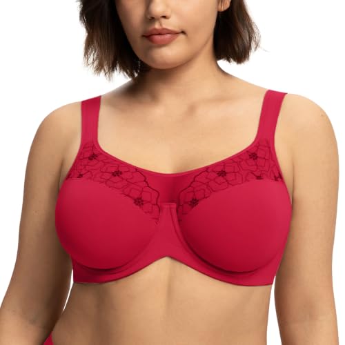 Image of HSIA Minimizer Bras for Women, Full Coverage Coolcomfort Plus Size Bra | Supportive Underwire, Minimizing, Cooling Comfort, Unlined, Seamless, Back Smoothing, Unpadded, T Shirt Bra for Large Breasts