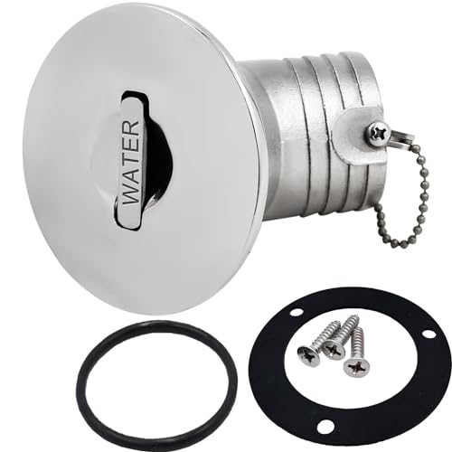 SHENGHUISS Boat Deck Water Fill/Filler 1-1/2 Inch(38mm) with Keyless B Cap 316 Stainless Steel Boat Deck Hardware for Boat, Yacht, Caravan