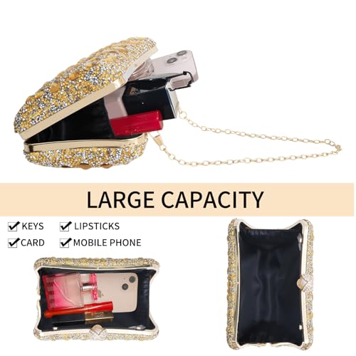 Image of Sparkly Women's Evening Clutch Purses Rhinestone Bag Luxury Handbags For Weddings Formal Prom Party