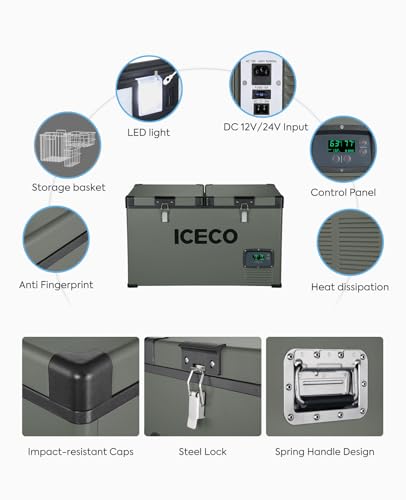 ICECO VL60 Dual Zone Portable Refrigerator with SECOP Compressor