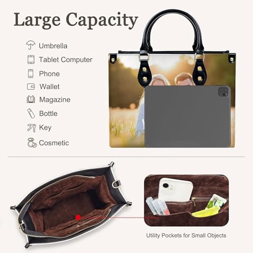 Bolso de cuero personalizado para mujer miniatura 7