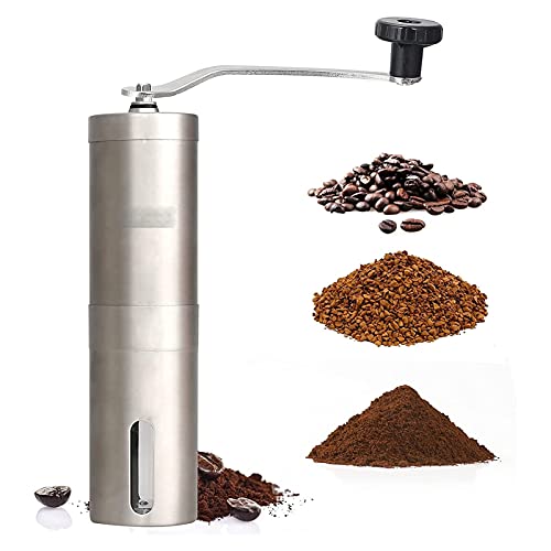 Flatware Meuleuse à café Manuelle avec réglage réglable Moulin à café French Press pour Camping Tea Cold Brew Coffee Cuisine Voyage Lait de Voyage