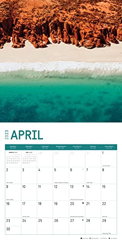 2023 Beaches Monthly Sticker Wall Calendar By Bright Day, 12 X 12 Inch, Beautiful Scenic Vacation Nature Vacation Photography #TOP4
