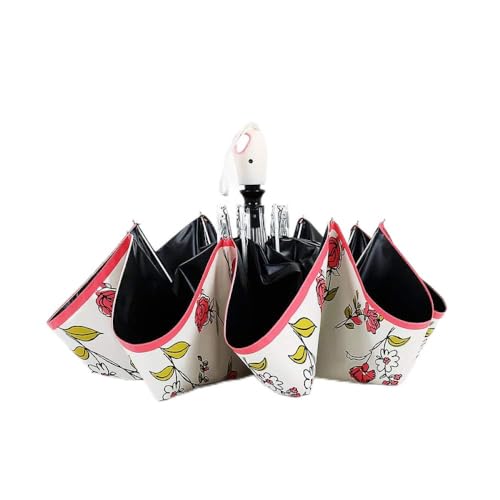 Parapluie de mode créatif pour femme avec peinture de fleurs et finitions premium anti-pluie