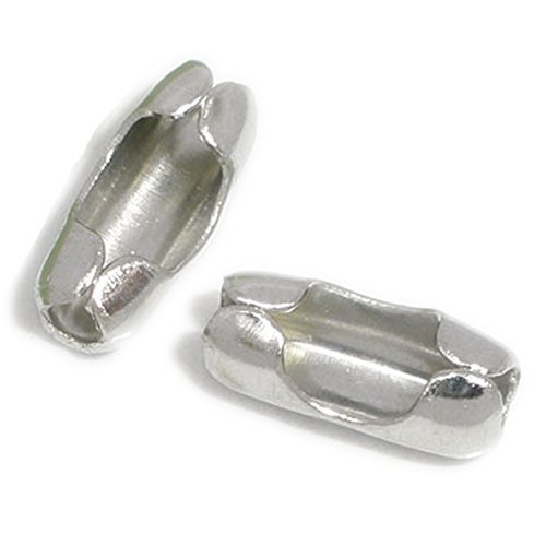 Bacabella 20700 Verschlüsse für 2,7-3,2mm Kugelkette 4x10mm antiksilber Verbinder (50 Stück) Cover