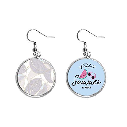 Pendientes de sandia estilo dibujo de arte para lucir en la playa y terrazas de verano