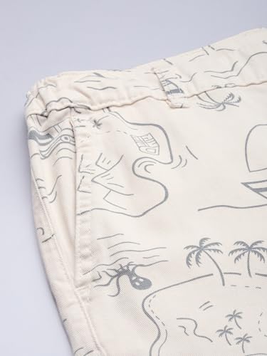 Image of The Indian Garage Co Men Slim Fit Printed Mid-Rise Shorts
