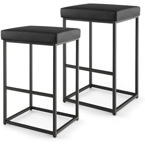 TANGZON Backless PU Leather Bar Stools Cover