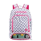 J World New York Mochila Packmate 2 em 1 lancheira unissex para adultos, Xadrez lavanda, BP2510L LAVENDER CHECKERS