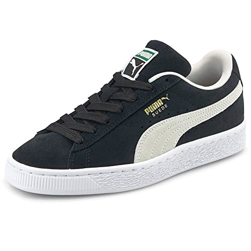 PUMA Suede Classic XXI (Big Kid) Black White 6 Big Kid M