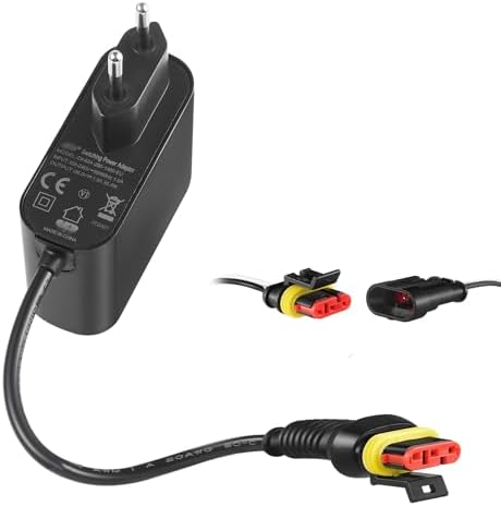 28 V 1,3A Adapter Rasenmäher Netzteil, Kompatibel mit Gardena R50Li, R80Li, R40li, R45Li, R70Li, Sileno City, Sileno Life, Sileno Minimo Rasenmäher, Husqvarna Automower 105, 310, 3