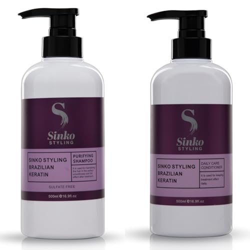 Image of Brazilian Keratin Purifying Shampoo and Daily Care Conditioner, 500ml Each