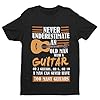 Never Underestimate an Old Man with A Guitar - Guitar Musician – Funny Graphic Men's T-Shirt – Casual Printed Tee – Great Gift for Dad, Husband or Brother – Black – 5XL #2