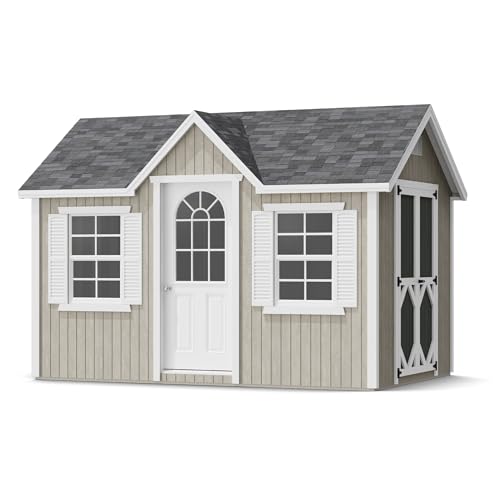 Little Cottage Co. 8x12 Classic Cottage with Floor, Outdoor Wood