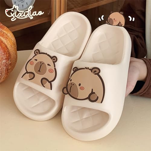 XIXITIAO Men's and Women's Capybara Slides Platform Slide Sandals Cloud Slippers Summer House Shoes Shower Shoes for Indoor Outdoor Plus Size2