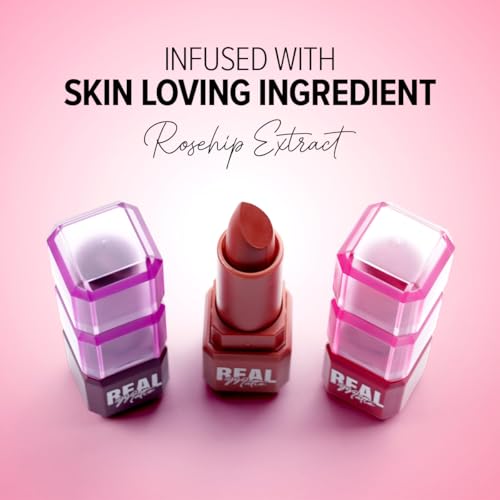 Image of Mila Beaute Real Matte Lipstick | Enriched With Rosehip Extract | Ultra Matte Finish & Long Lasting I Single Swipe, Lightweight & Comfortable - 21-ANTIQUE RED